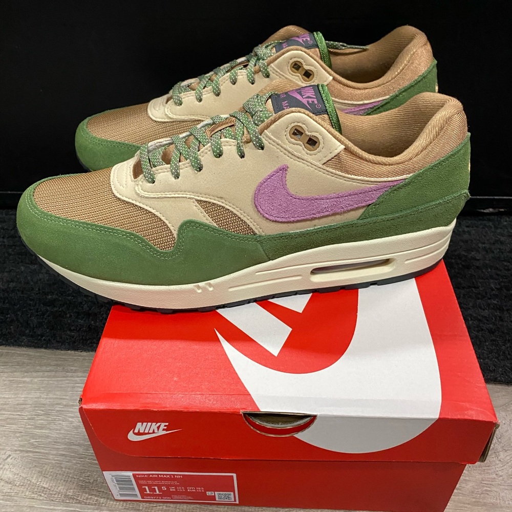 Nike Air Max 1 NH Treeline/Light Bordeaux DR9773 300 sz11.5 420
